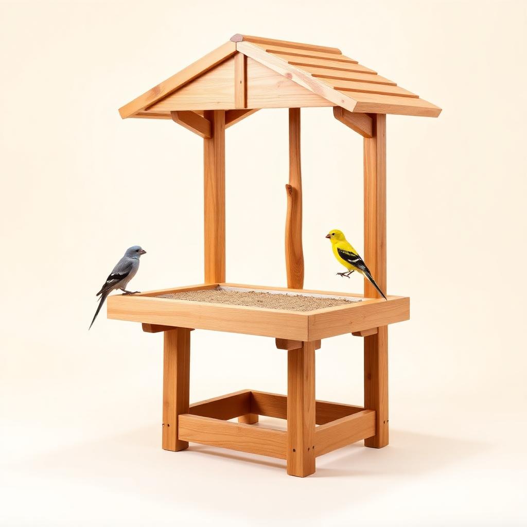 Deluxe Wooden Bird Table